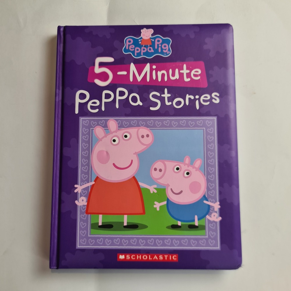 Peppa‎ Pig 5-Minute Peppa Stories Scholastic Hardcover Childrens Book Purple